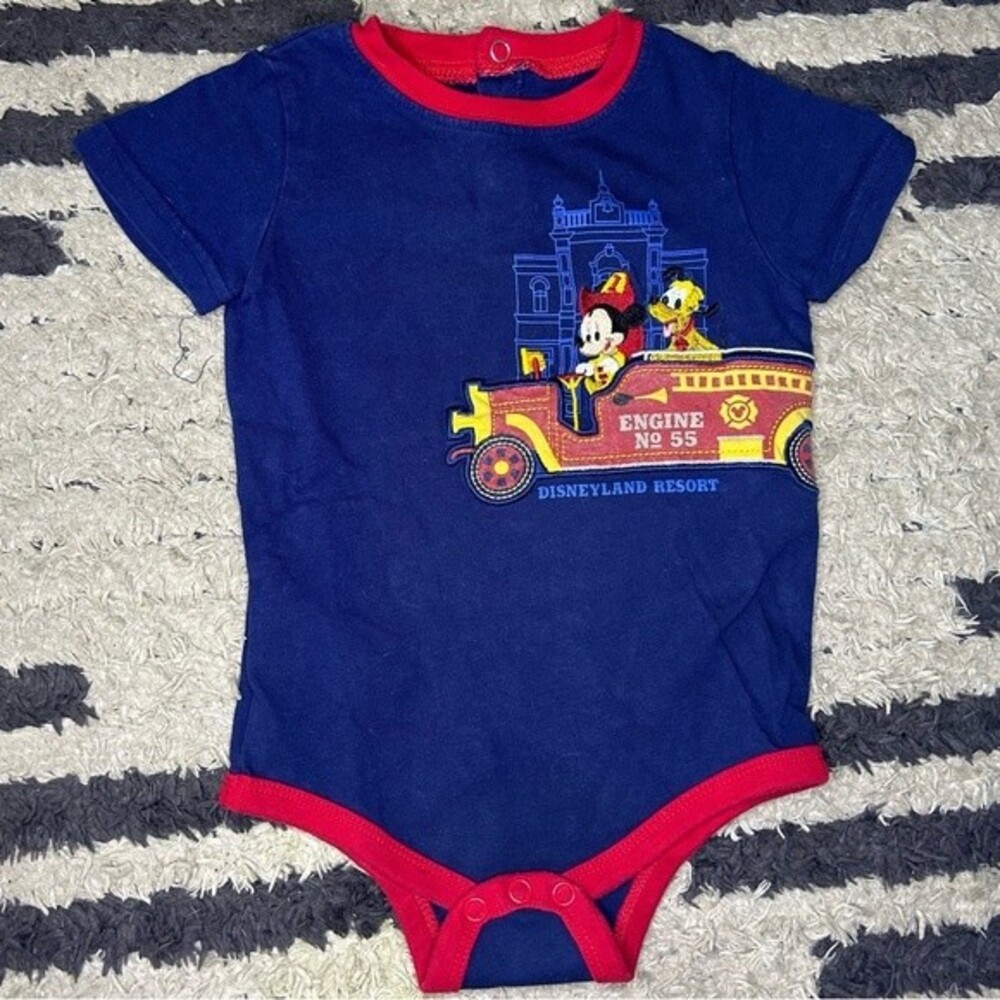 Disney Parks vintage embroidered mickey mouse baby body suit size 18 months